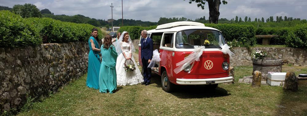 Classic Volkswagen Bully hire for weddings