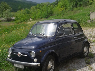 Fiat 500 dark blue