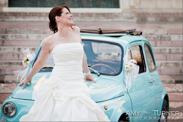 classic car for wedding in Tuscany